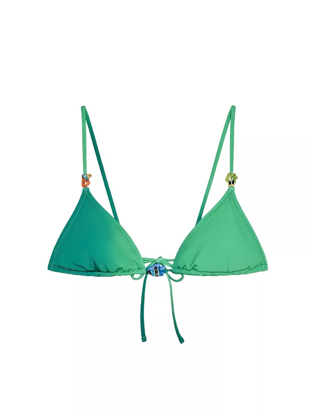 Zara Green Ombre Triangle Bikini Top